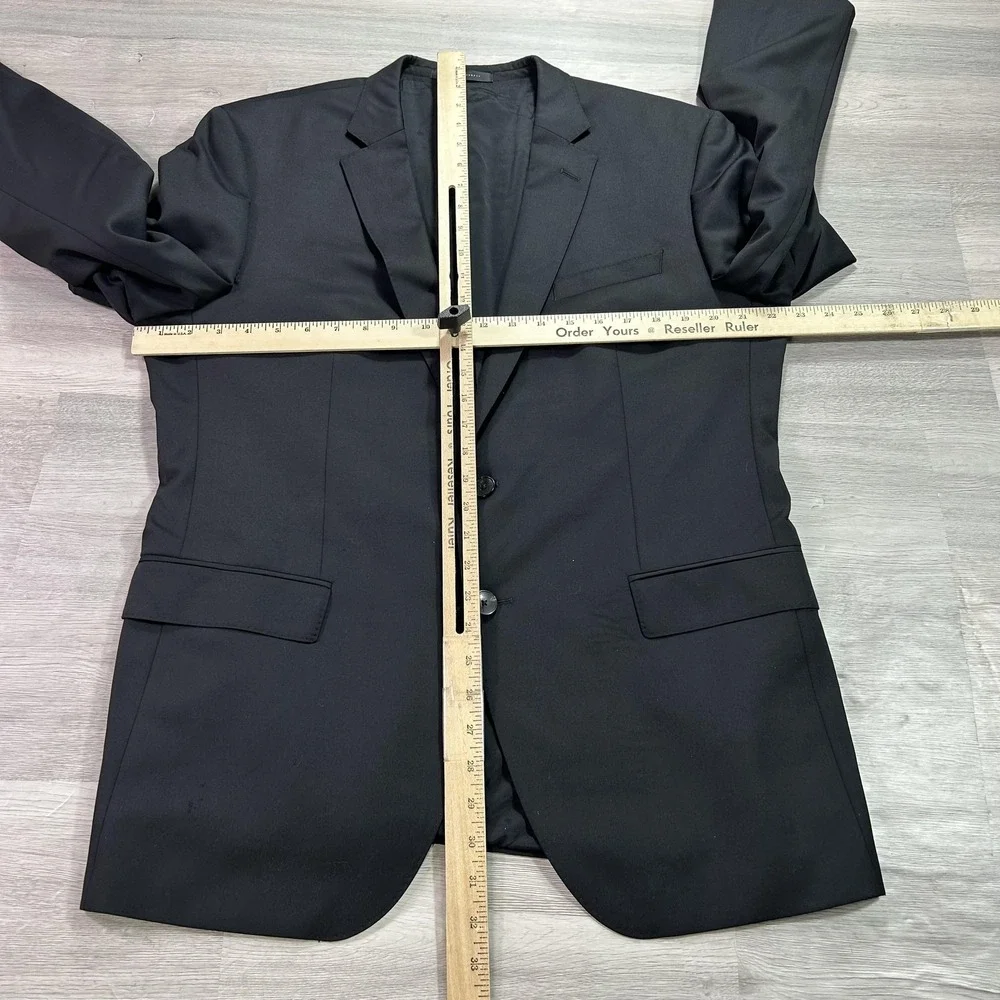 Hugo Boss Suit Jacket Mens 44R Black Wool Trabaldo Togna Super 120 2 Button